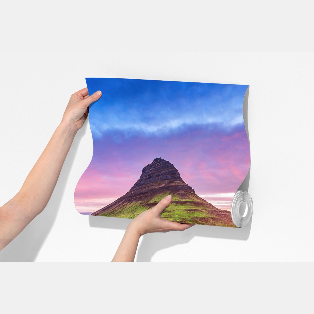 Fototapeta Kirkjufell o wschodzie słońca – Wallissimo® Fototapeta Kirkjufell o wschodzie słońca – Wallissimo®