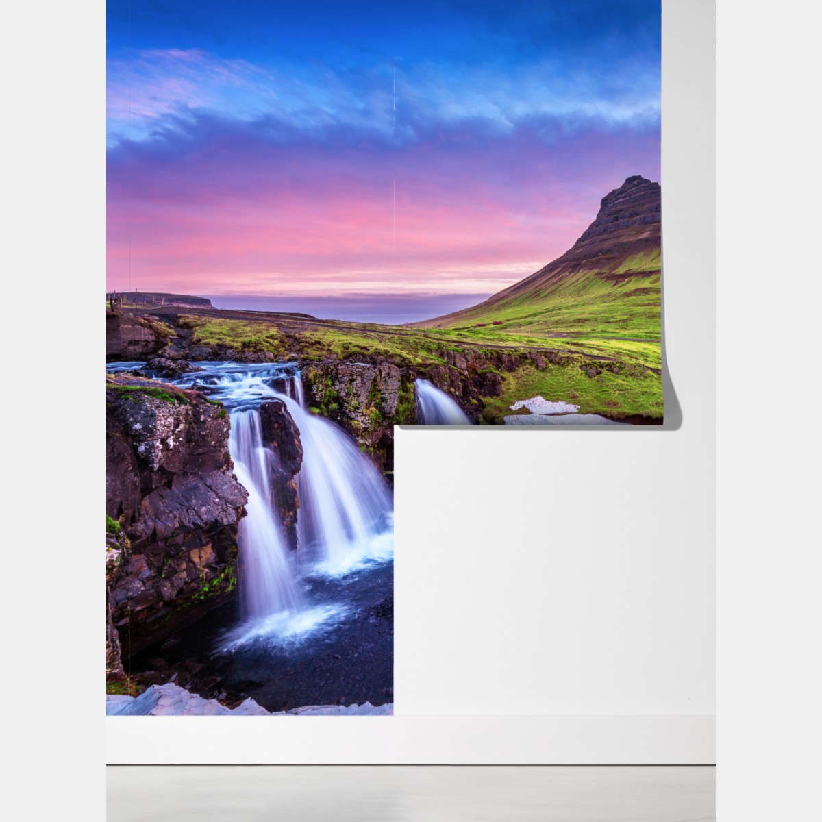 Fototapeta Kirkjufell o wschodzie słońca – Wallissimo® Fototapeta Kirkjufell o wschodzie słońca – Wallissimo®