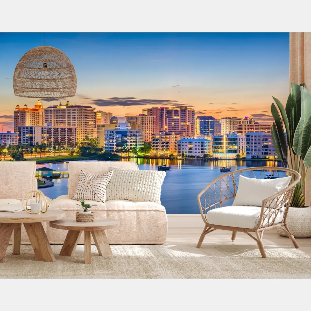 Fototapeta Sarasota o świcie nad zatoką – Wallissimo® Fototapeta Sarasota o świcie nad zatoką – Wallissimo®