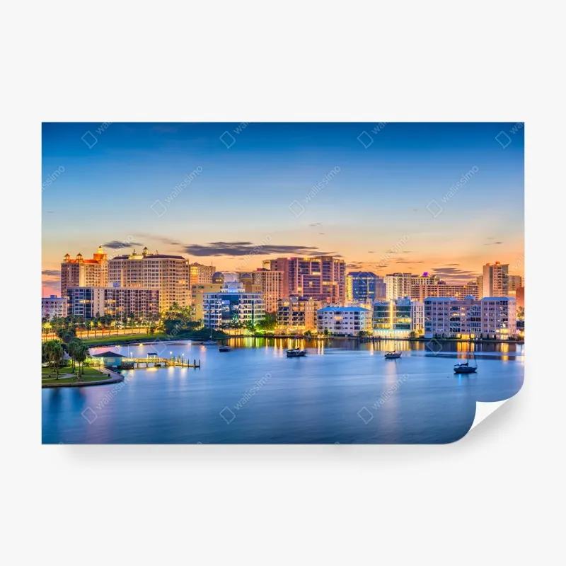 Fototapeta tropikalne liście z geometrycznym wzorem – Wallissimo®