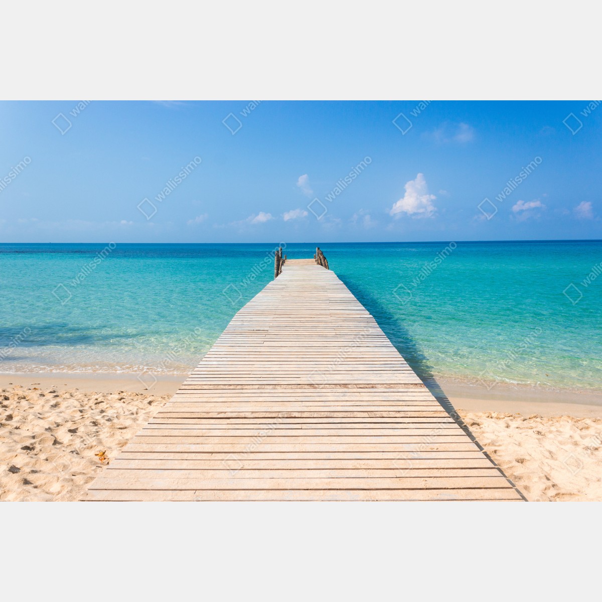 Fototapeta drewniany pomost nad turkusowym morzem – Wallissimo® Fototapeta drewniany pomost nad turkusowym morzem – Wallissimo®