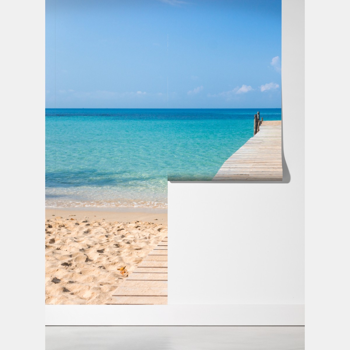 Fototapeta drewniany pomost nad turkusowym morzem – Wallissimo® Fototapeta drewniany pomost nad turkusowym morzem – Wallissimo®