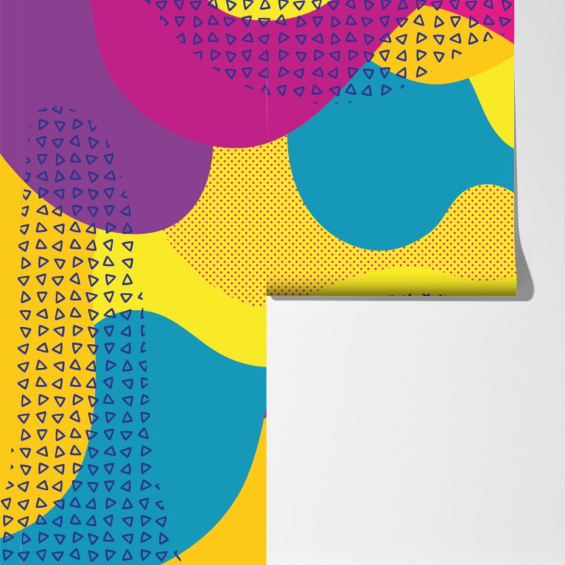 Fototapeta żywy abstrakcyjny wzór fal – Wallissimo® Fototapeta żywy abstrakcyjny wzór fal – Wallissimo®