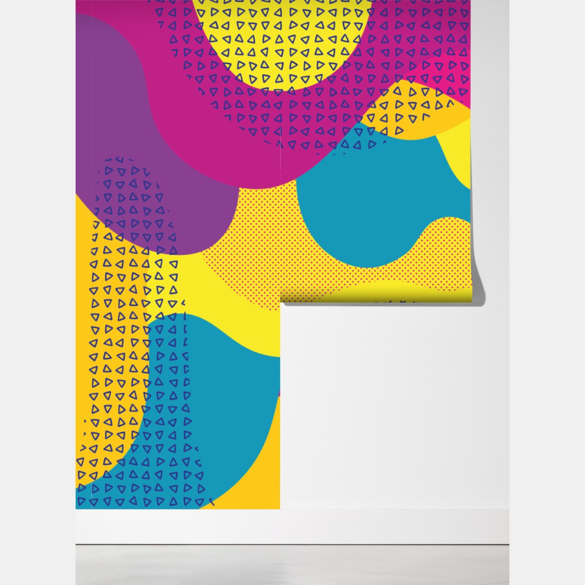 Fototapeta żywy abstrakcyjny wzór fal – Wallissimo® Fototapeta żywy abstrakcyjny wzór fal – Wallissimo®