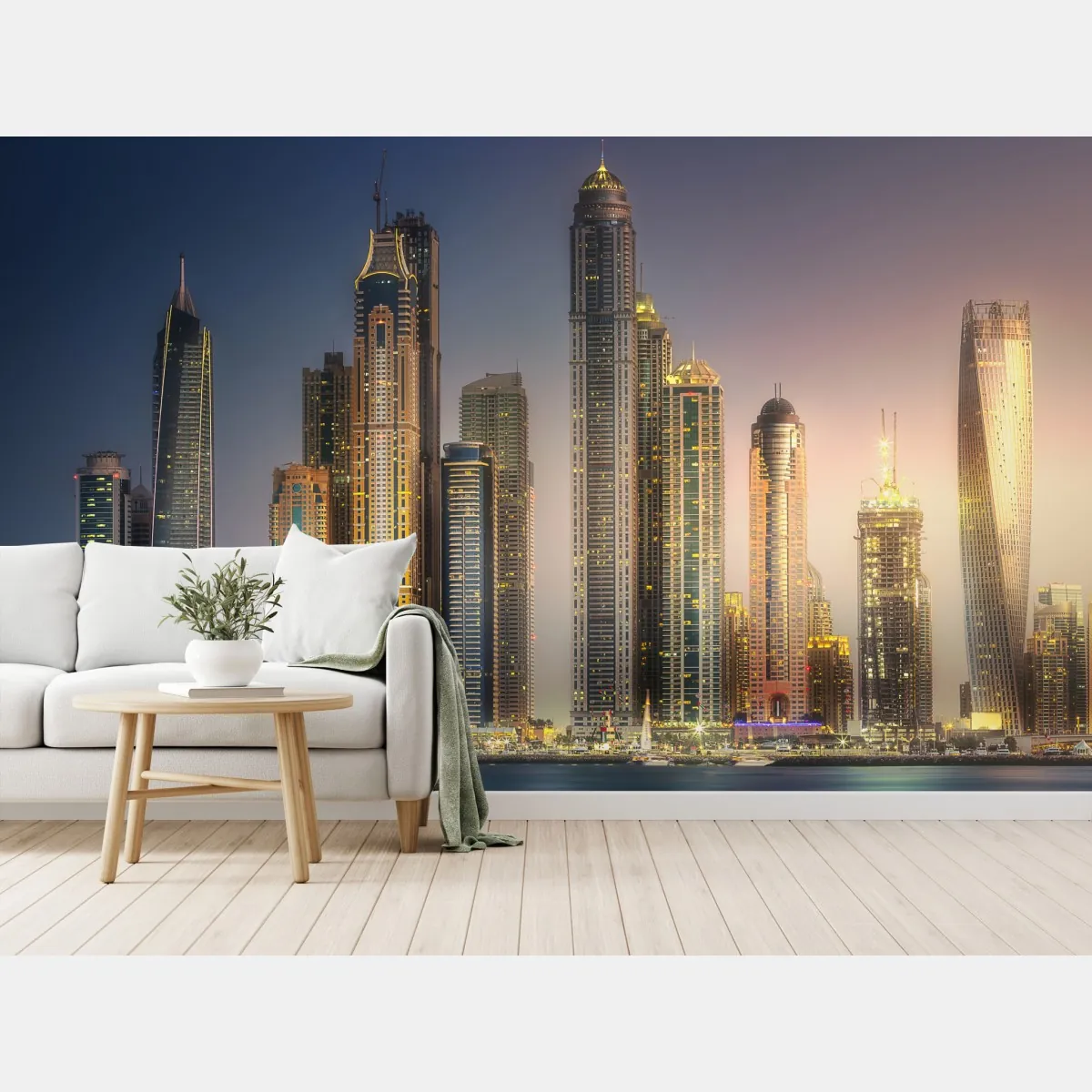 Fototapeta złota panorama miasta o zmierzchu – Wallissimo® Fototapeta złota panorama miasta o zmierzchu – Wallissimo®