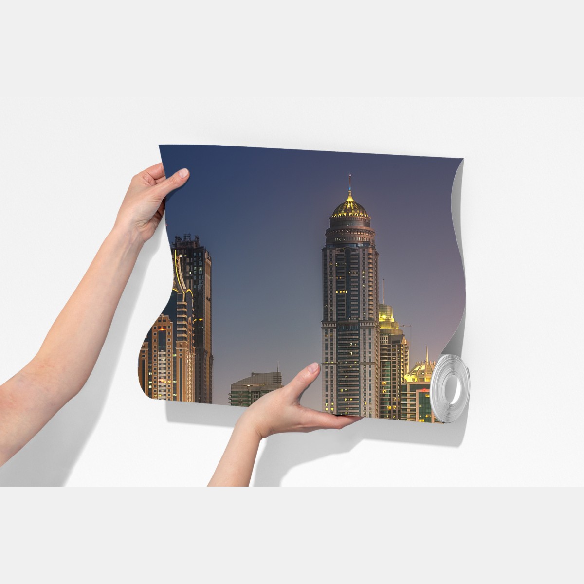 Fototapeta złota panorama miasta o zmierzchu – Wallissimo® Fototapeta złota panorama miasta o zmierzchu – Wallissimo®