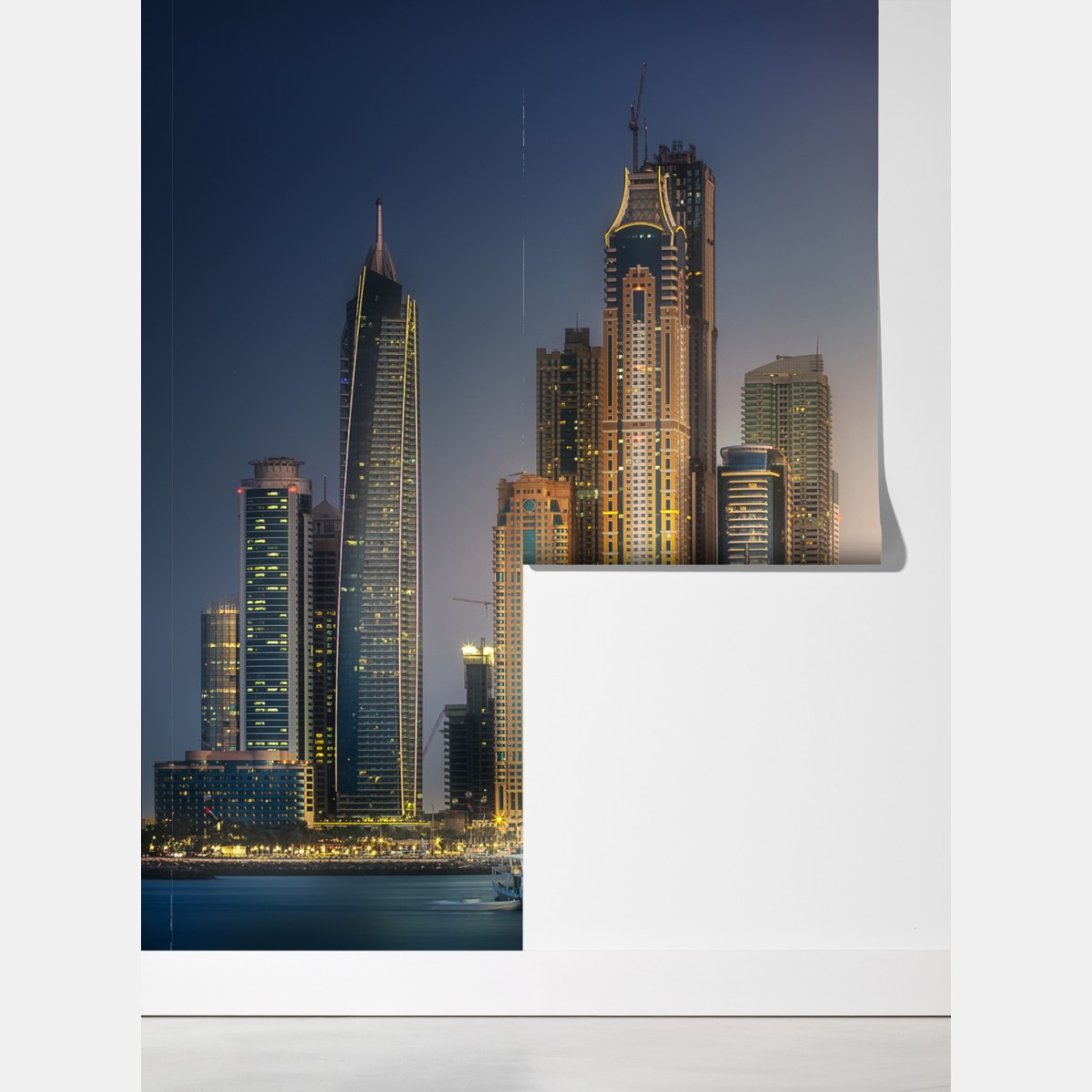 Fototapeta złota panorama miasta o zmierzchu – Wallissimo® Fototapeta złota panorama miasta o zmierzchu – Wallissimo®