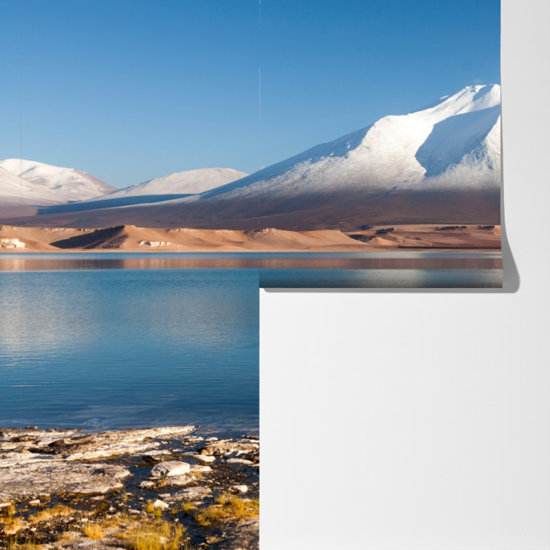 Fototapeta Laguna Verde odbicie w Atacama – Wallissimo® Fototapeta Laguna Verde odbicie w Atacama – Wallissimo®