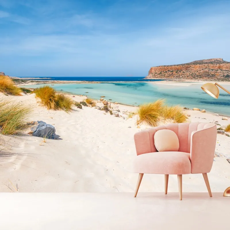 Fototapeta laguna Balos, Kreta: turkusowa oaza – Wallissimo® Fototapeta laguna Balos, Kreta: turkusowa oaza – Wallissimo®