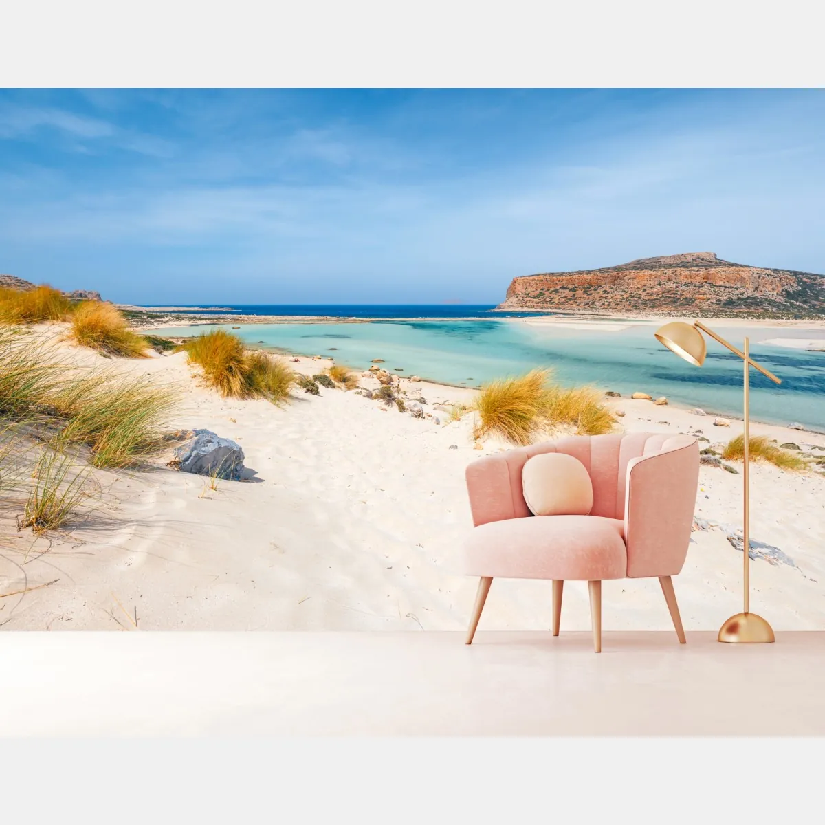 Fototapeta laguna Balos, Kreta: turkusowa oaza – Wallissimo® Fototapeta laguna Balos, Kreta: turkusowa oaza – Wallissimo®