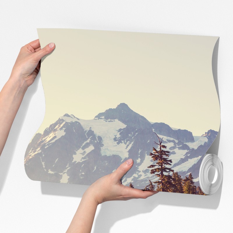 Fototapeta odbicie Mount Shuksan na górskim jeziorze – Wallissimo® Fototapeta odbicie Mount Shuksan na górskim jeziorze – Wallissimo®