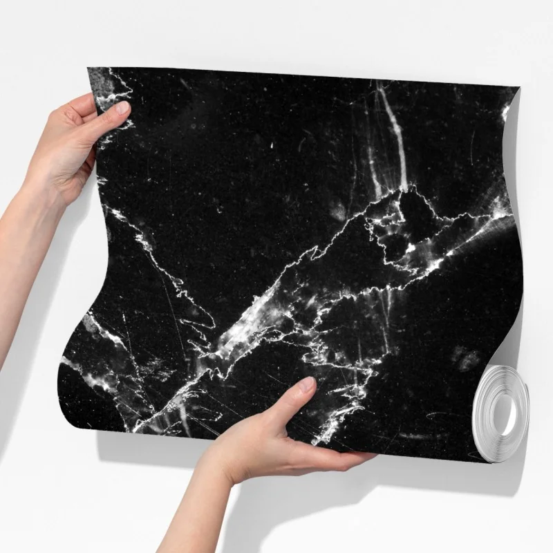 Fototapeta czarny marmur z żyłami – Wallissimo® Fototapeta czarny marmur z żyłami – Wallissimo®