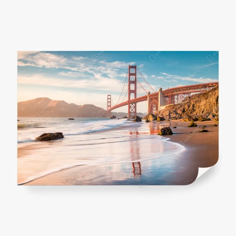 Fototapeta San Francisco Golden Gate o zachodzie słońca