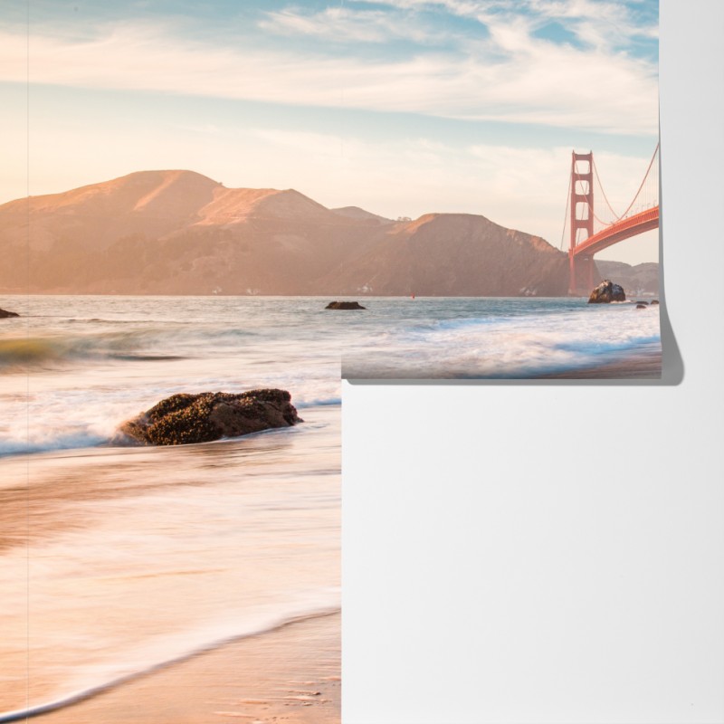 Fototapeta San Francisco Golden Gate o zachodzie słońca – Wallissimo® Fototapeta San Francisco Golden Gate o zachodzie słońca – Wallissimo®
