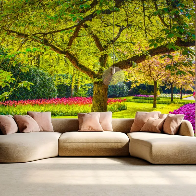 Fototapeta barwny ogród tulipanów w Keukenhof – Wallissimo® Fototapeta barwny ogród tulipanów w Keukenhof – Wallissimo®