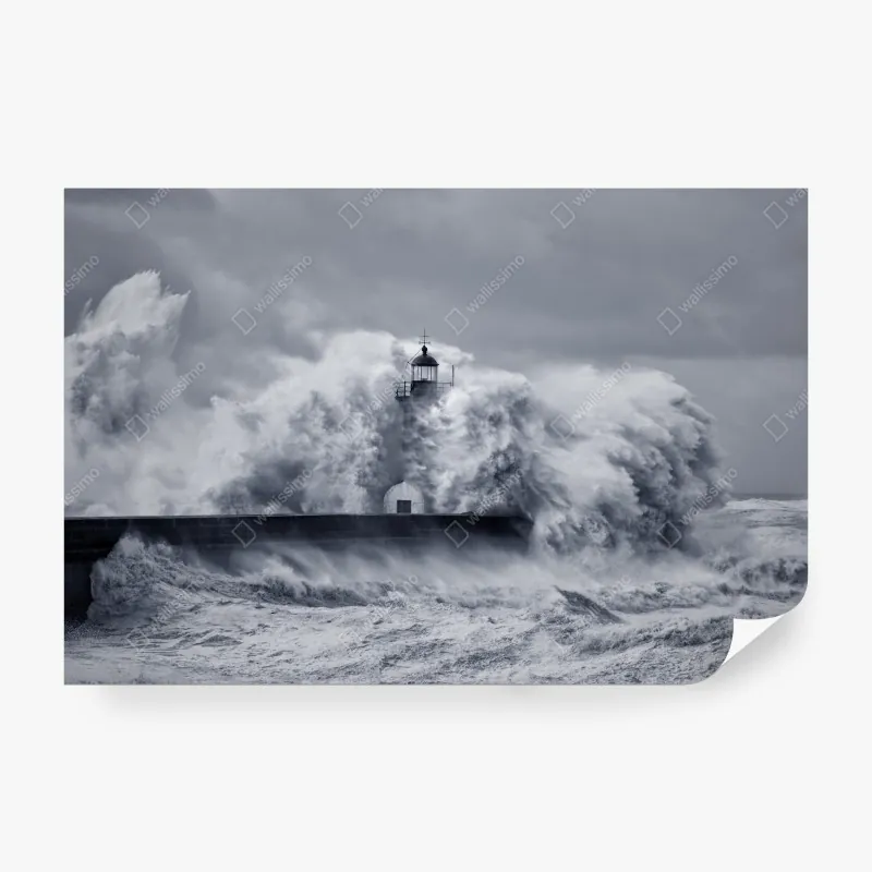 Fototapeta grecki kościół na klifie nad morzem – Wallissimo®