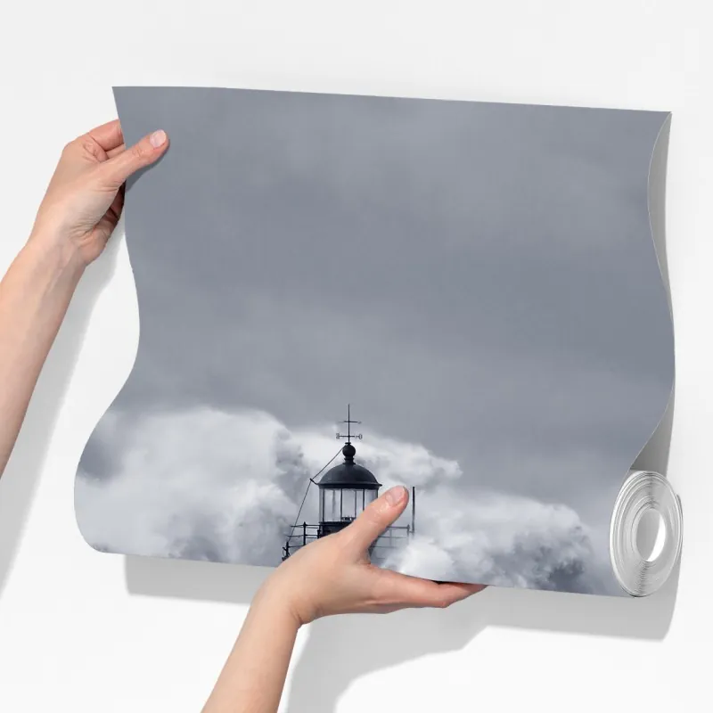 Fototapeta latarnia morska pochłonięta przez fale – Wallissimo® Fototapeta latarnia morska pochłonięta przez fale – Wallissimo®