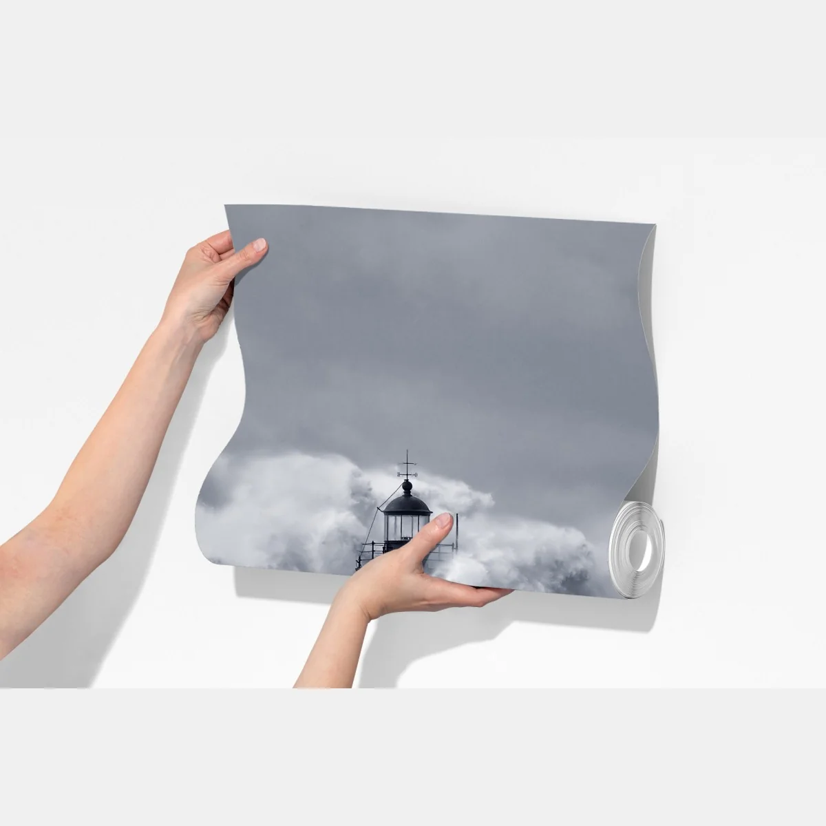 Fototapeta latarnia morska pochłonięta przez fale – Wallissimo® Fototapeta latarnia morska pochłonięta przez fale – Wallissimo®