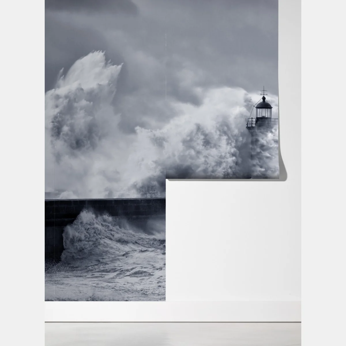 Fototapeta latarnia morska pochłonięta przez fale – Wallissimo® Fototapeta latarnia morska pochłonięta przez fale – Wallissimo®