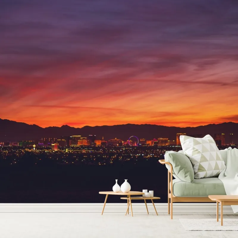 Fototapeta Las Vegas panorama o zmierzchu