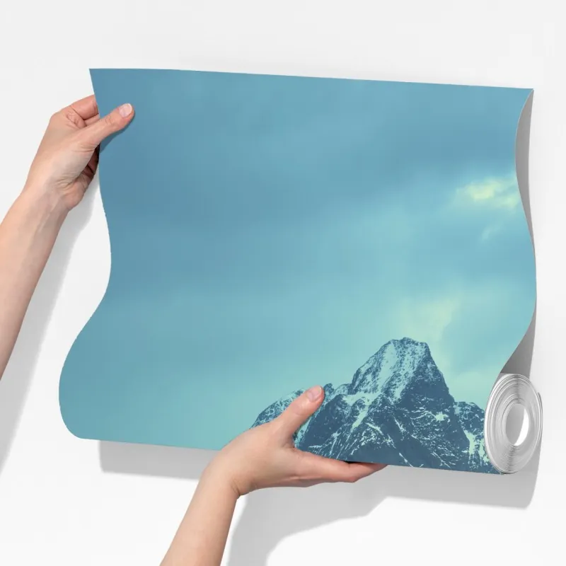 Fototapeta Reine zimowy fiord w Lofotach – Wallissimo® Fototapeta Reine zimowy fiord w Lofotach – Wallissimo®