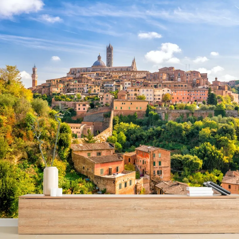 Fototapeta Siena panorama miasta, Włochy