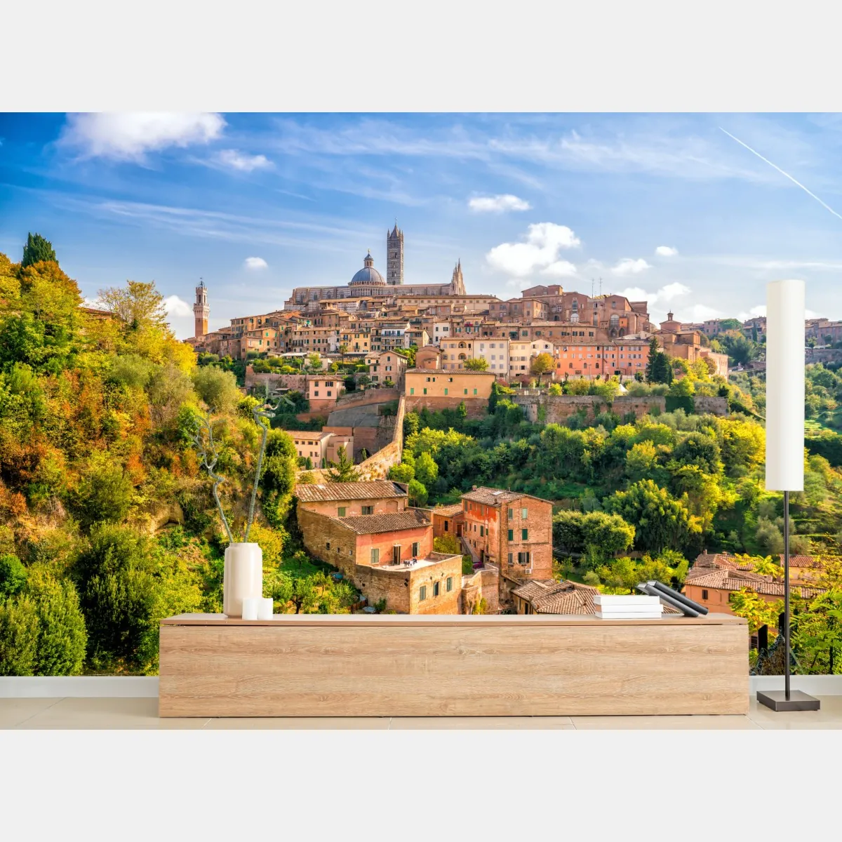 Fototapeta Siena panorama miasta, Włochy – Wallissimo® Fototapeta Siena panorama miasta, Włochy – Wallissimo®