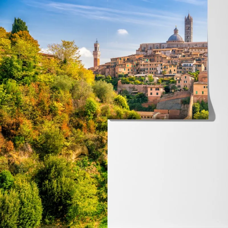 Fototapeta Siena panorama miasta, Włochy – Wallissimo® Fototapeta Siena panorama miasta, Włochy – Wallissimo®