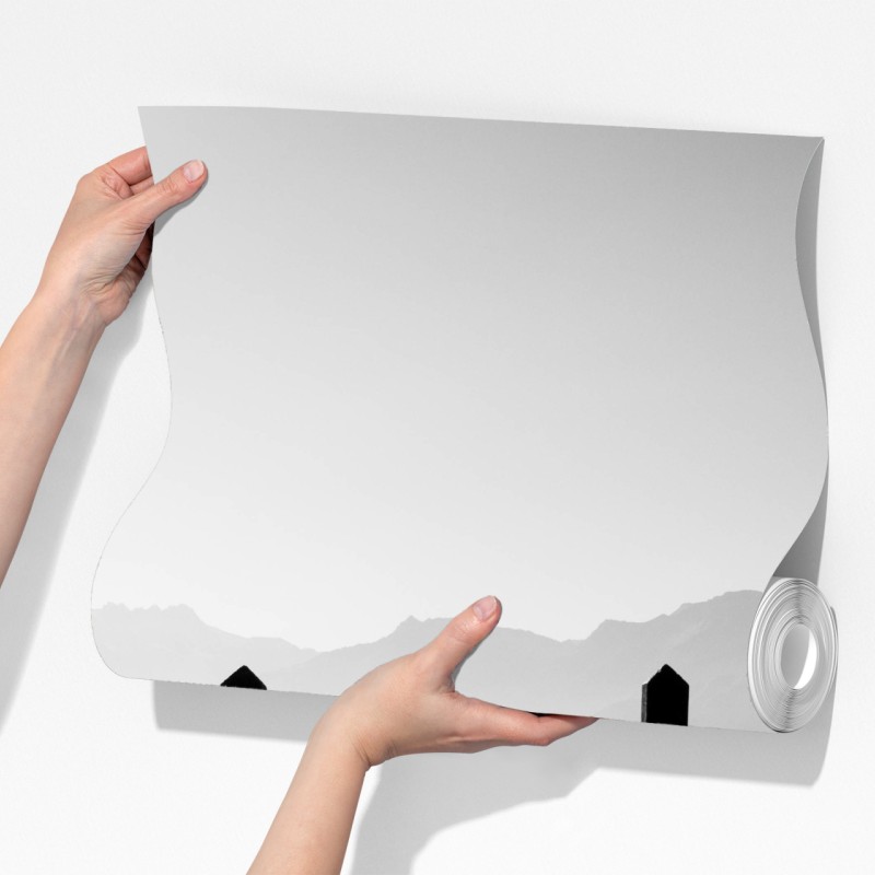 Fototapeta spokojny pomost nad jeziorem w czerni i bieli – Wallissimo® Fototapeta spokojny pomost nad jeziorem w czerni i bieli – Wallissimo®