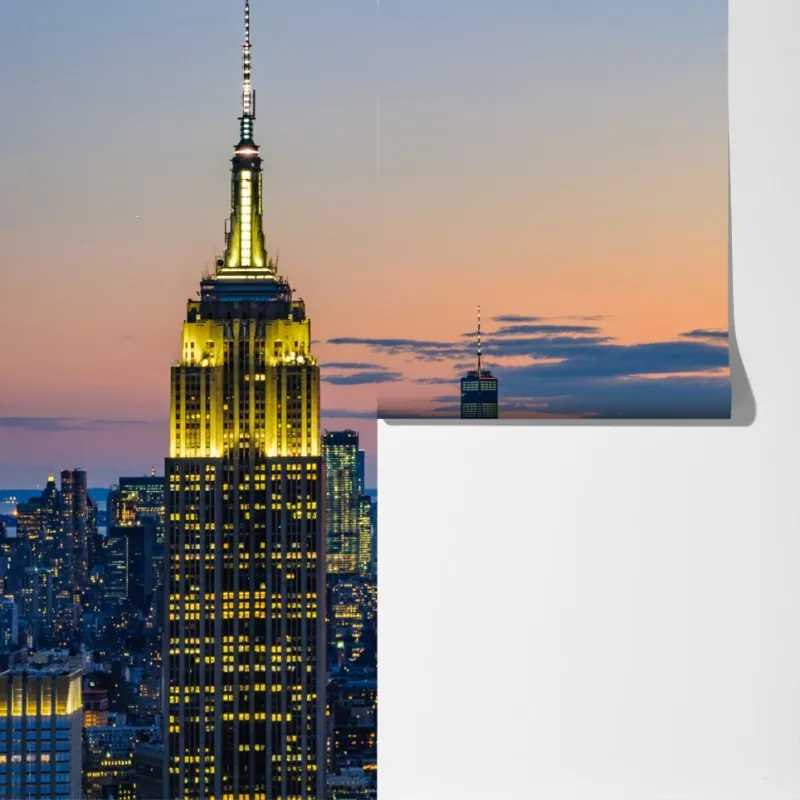 Fototapeta panorama Nowego Jorku o zmierzchu – Wallissimo® Fototapeta panorama Nowego Jorku o zmierzchu – Wallissimo®