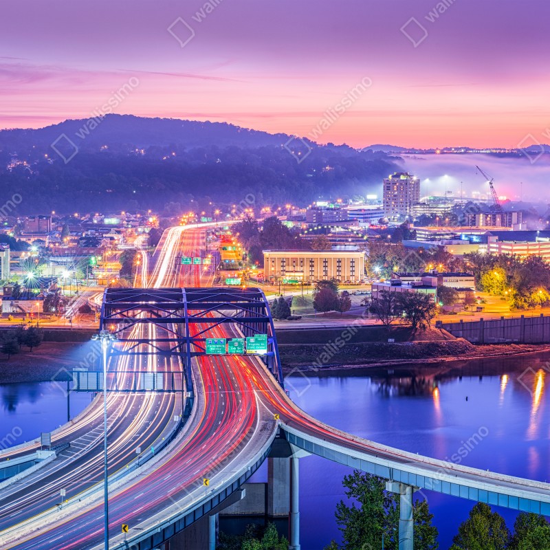 Fototapeta Panorama Charleston o świcie – Wallissimo® Fototapeta Panorama Charleston o świcie – Wallissimo®