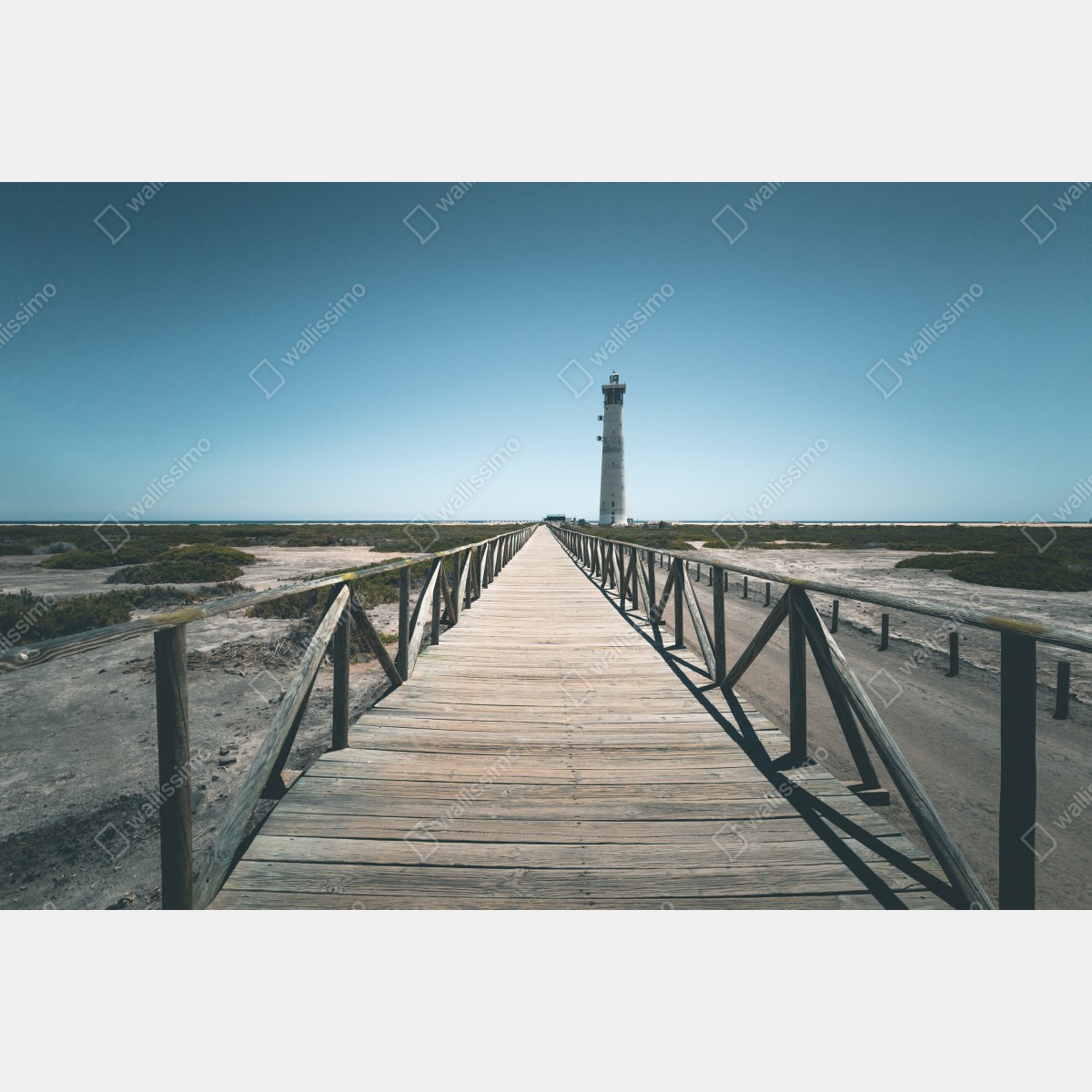 Fototapeta latarnia morska na końcu pomostu – Wallissimo® Fototapeta latarnia morska na końcu pomostu – Wallissimo®