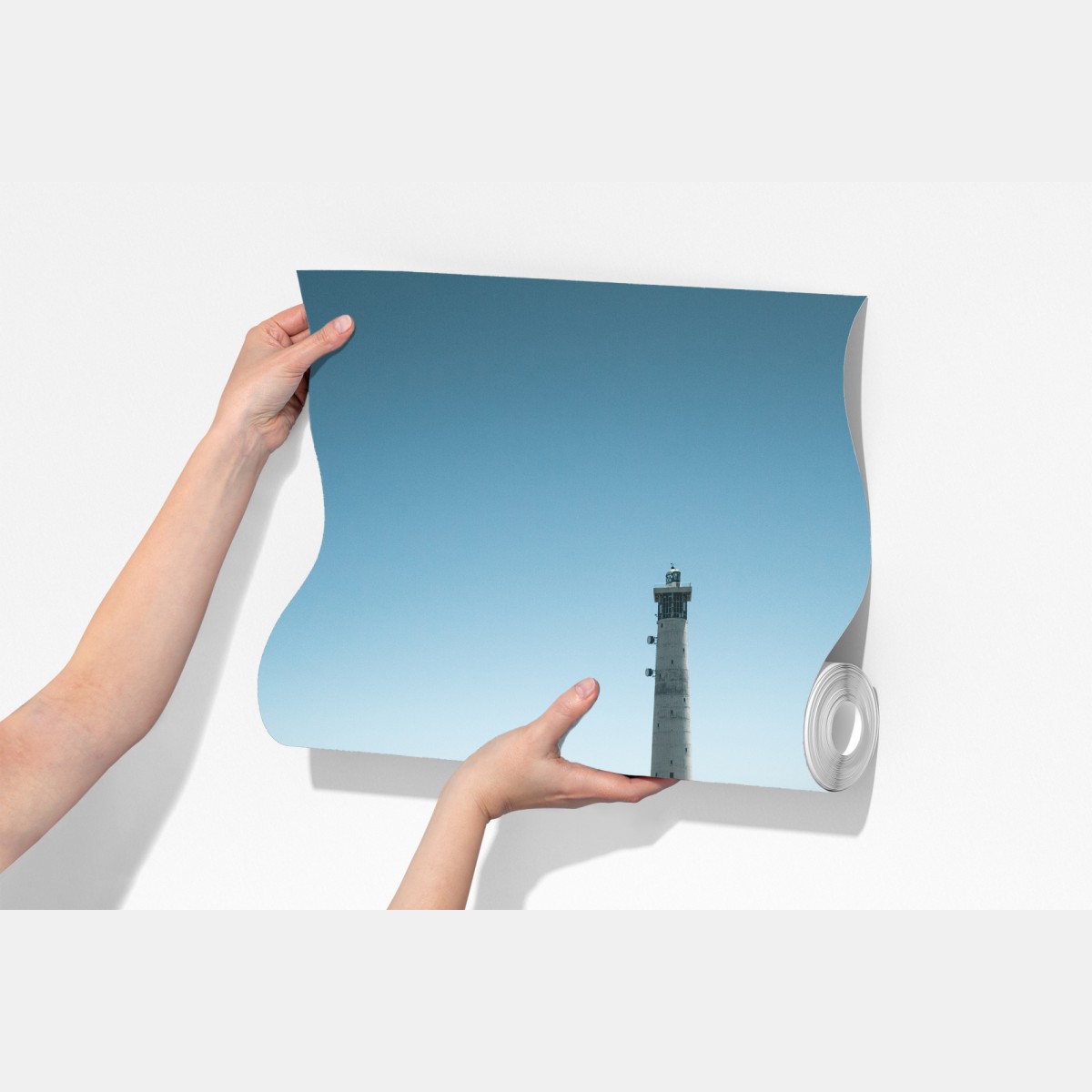 Fototapeta latarnia morska na końcu pomostu – Wallissimo® Fototapeta latarnia morska na końcu pomostu – Wallissimo®