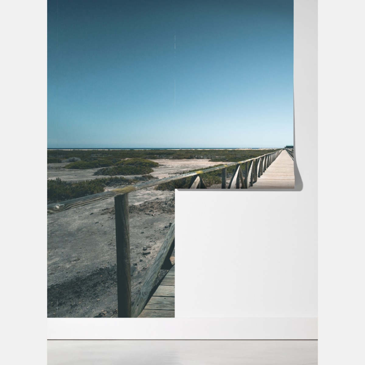 Fototapeta latarnia morska na końcu pomostu – Wallissimo® Fototapeta latarnia morska na końcu pomostu – Wallissimo®