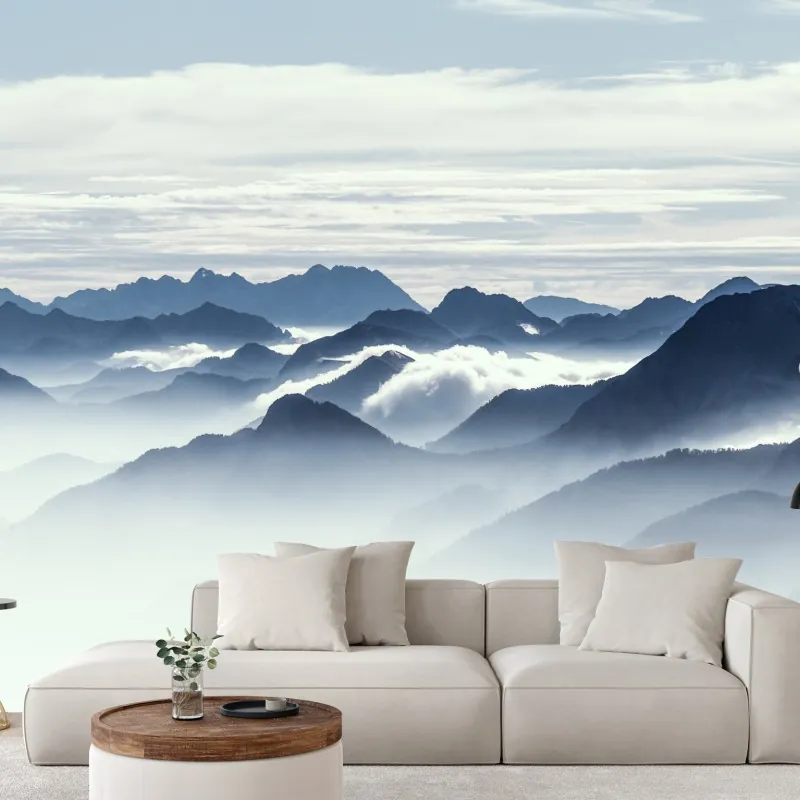 Fototapeta mglista warstwa gór o świcie – Wallissimo® Fototapeta mglista warstwa gór o świcie – Wallissimo®