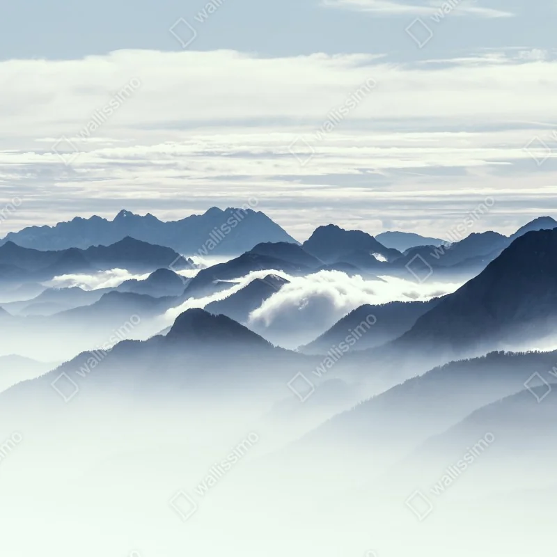 Fototapeta mglista warstwa gór o świcie – Wallissimo® Fototapeta mglista warstwa gór o świcie – Wallissimo®