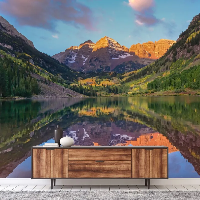 Fototapeta wschód słońca nad Maroon Bells