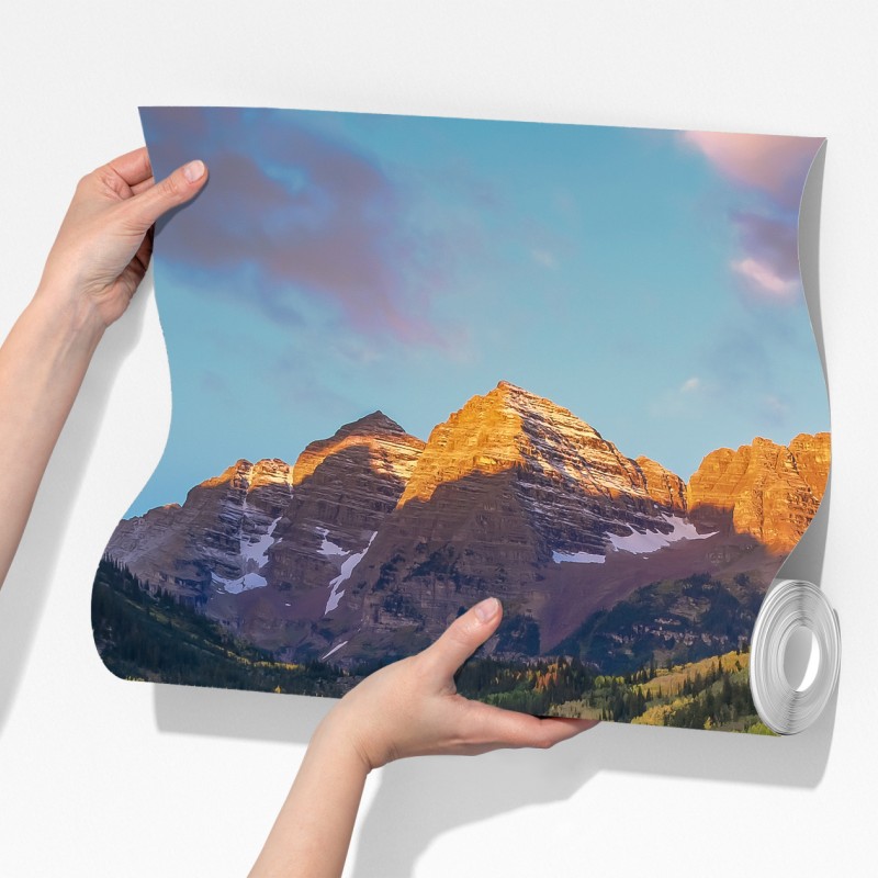 Fototapeta wschód słońca nad Maroon Bells – Wallissimo® Fototapeta wschód słońca nad Maroon Bells – Wallissimo®