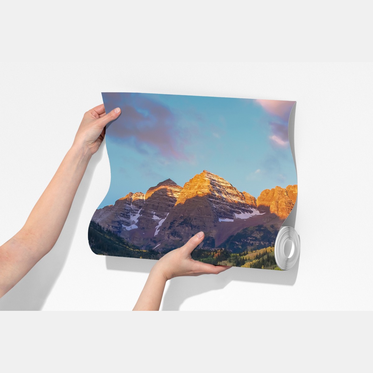 Fototapeta wschód słońca nad Maroon Bells – Wallissimo® Fototapeta wschód słońca nad Maroon Bells – Wallissimo®