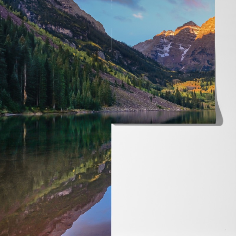 Fototapeta wschód słońca nad Maroon Bells – Wallissimo® Fototapeta wschód słońca nad Maroon Bells – Wallissimo®