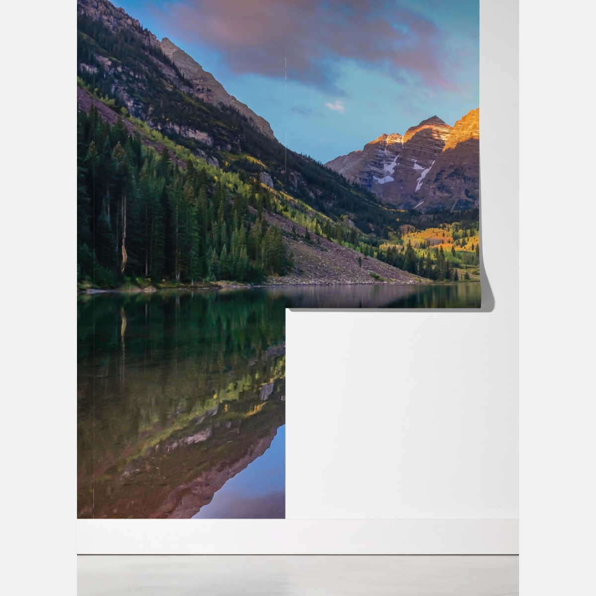 Fototapeta wschód słońca nad Maroon Bells – Wallissimo® Fototapeta wschód słońca nad Maroon Bells – Wallissimo®