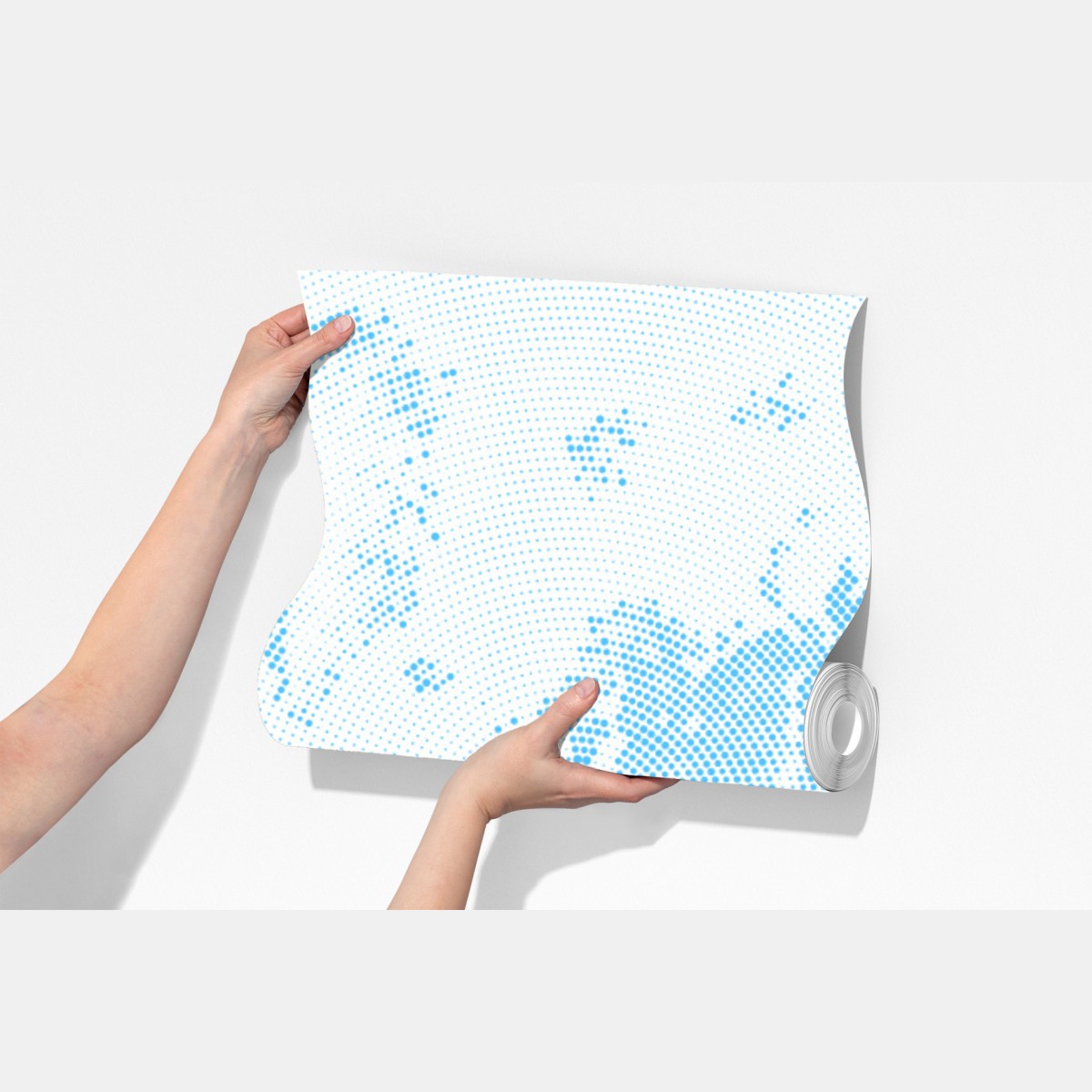 Fototapeta turkusowa mapa świata w stylu półtonowym – Wallissimo® Fototapeta turkusowa mapa świata w stylu półtonowym – Wallissimo®