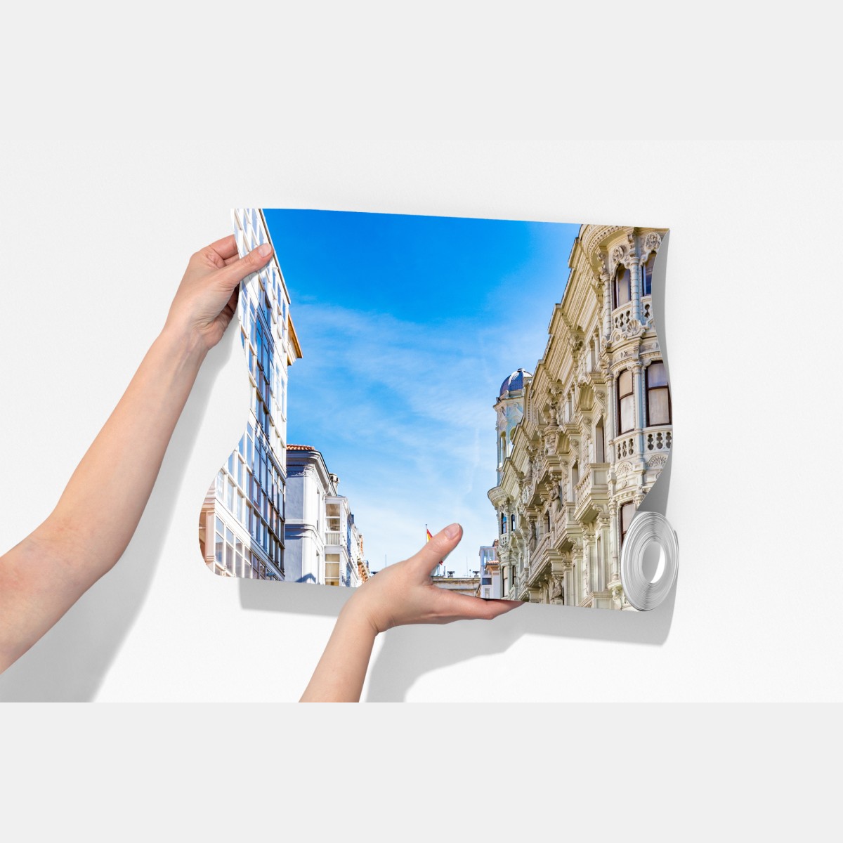 Fototapeta Santander ulica miejska z zabytkowym łukiem – Wallissimo® Fototapeta Santander ulica miejska z zabytkowym łukiem – Wallissimo®