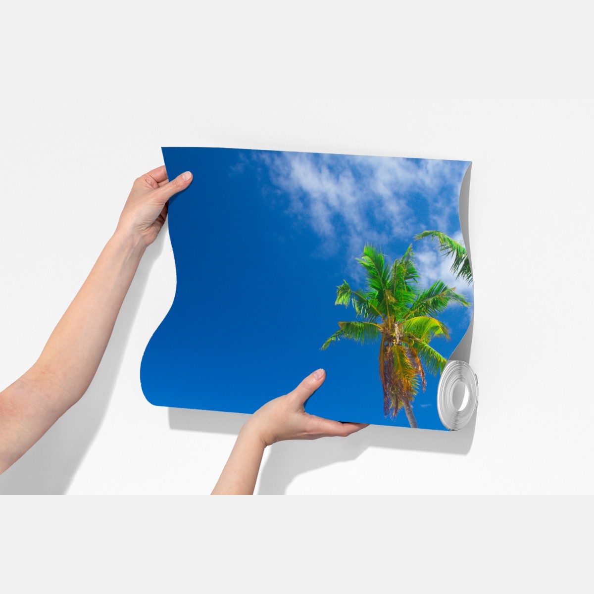 Fototapeta tropikalne palmy na turkusowej plaży – Wallissimo® Fototapeta tropikalne palmy na turkusowej plaży – Wallissimo®