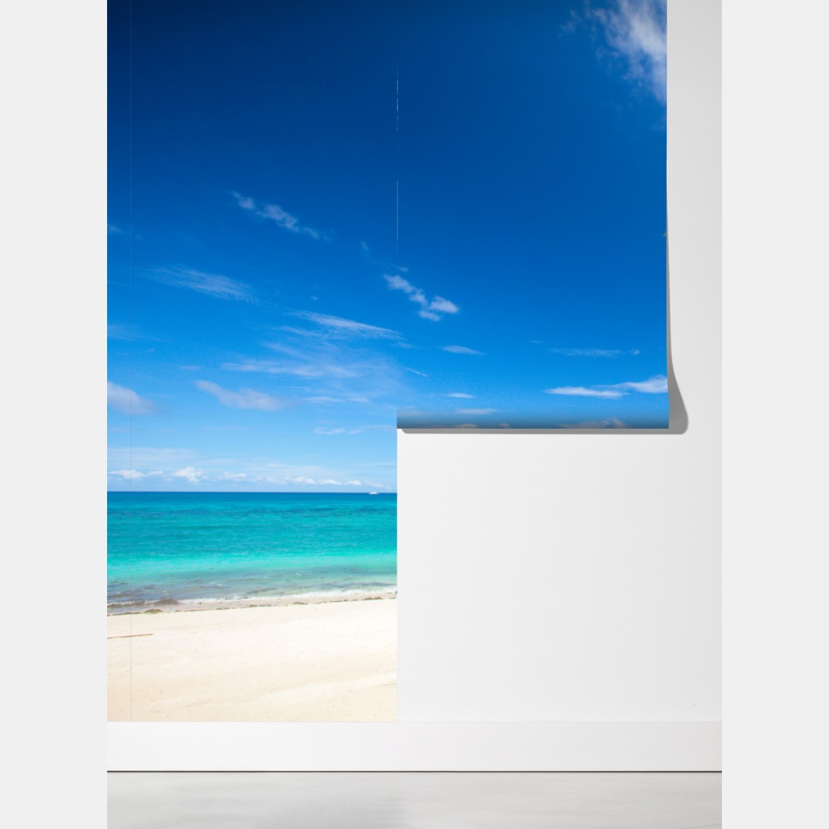 Fototapeta tropikalne palmy na turkusowej plaży – Wallissimo® Fototapeta tropikalne palmy na turkusowej plaży – Wallissimo®