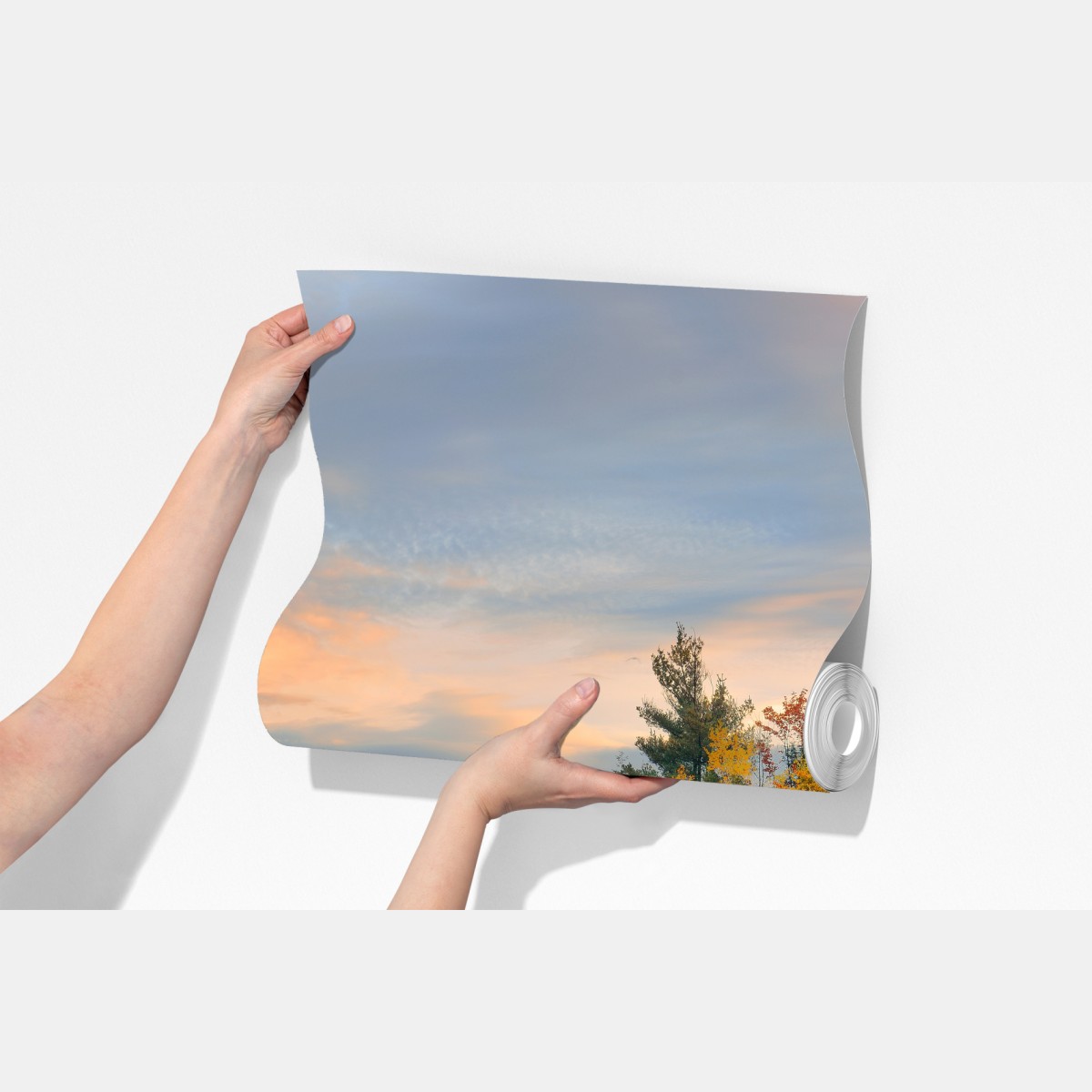 Fototapeta mglisty jesienny poranek w Stowe – Wallissimo® Fototapeta mglisty jesienny poranek w Stowe – Wallissimo®