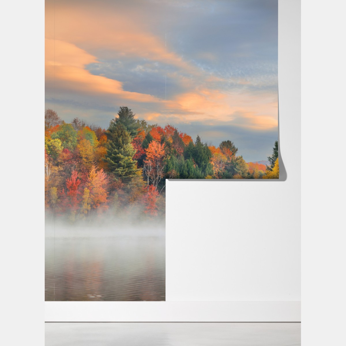 Fototapeta mglisty jesienny poranek w Stowe – Wallissimo® Fototapeta mglisty jesienny poranek w Stowe – Wallissimo®