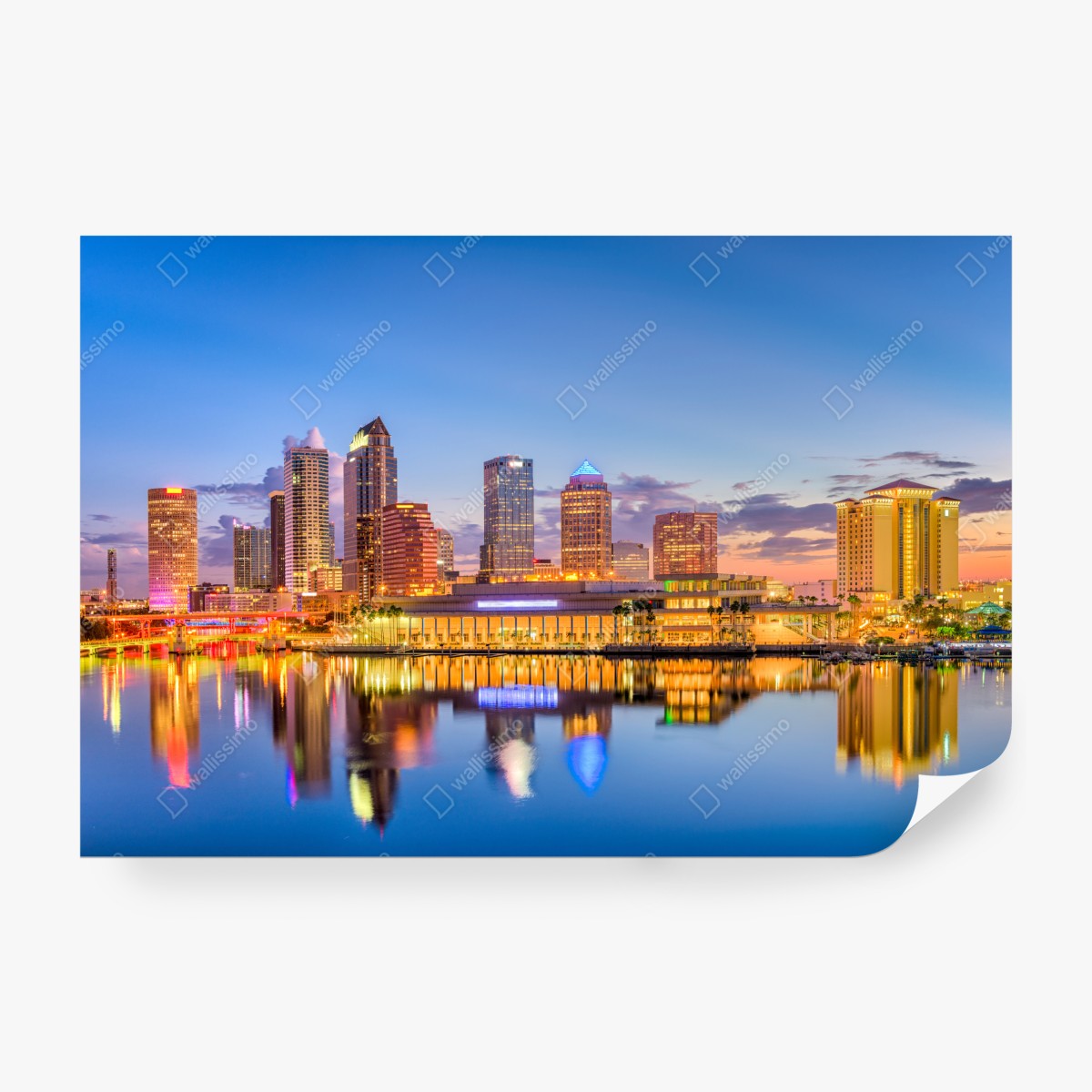 Fototapeta panorama Tampy o zmierzchu – Wallissimo® Fototapeta panorama Tampy o zmierzchu – Wallissimo®