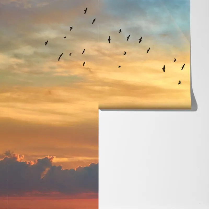 Fototapeta złoty wschód słońca nad chmurami – Wallissimo® Fototapeta złoty wschód słońca nad chmurami – Wallissimo®