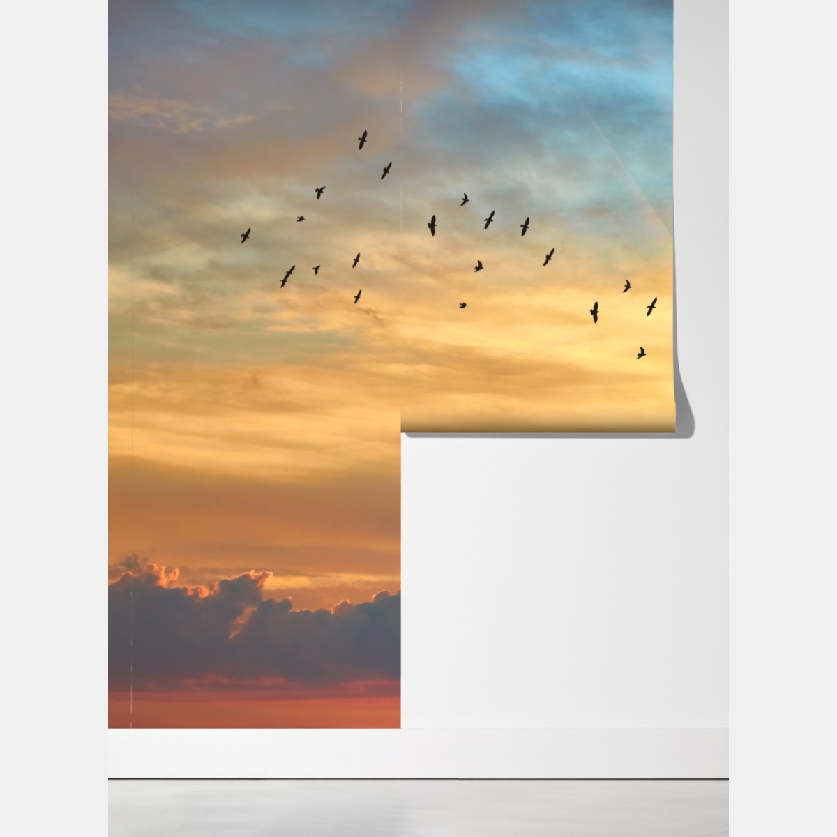 Fototapeta złoty wschód słońca nad chmurami – Wallissimo® Fototapeta złoty wschód słońca nad chmurami – Wallissimo®